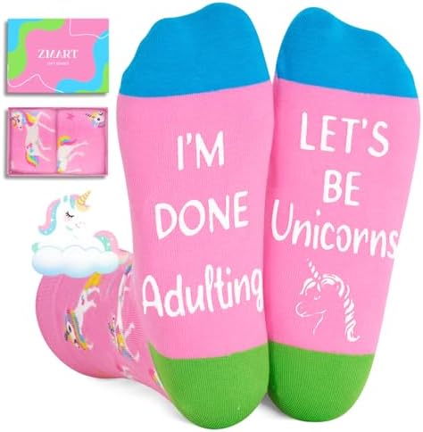 Unicorn Gifts for Women Funny Socks for Teen Girls
