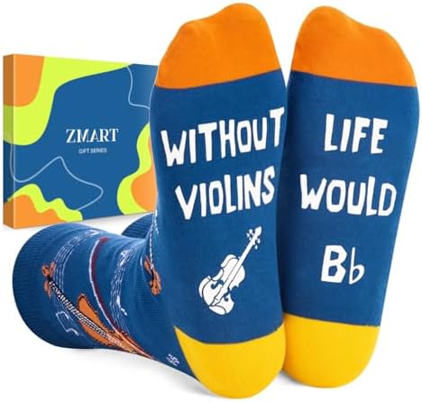Violin Gifts for Women Men Socks