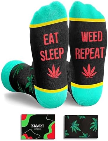 Weed Gift for Men Marijuana Cannabis 420 Gifts for Stoners Socks