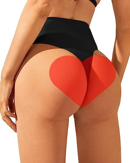 Women High Waist Thong Bikini Bottoms Cut Swimsuit Bathing Suit