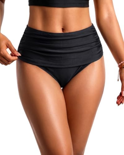 Women High Waisted Bikini Bottoms