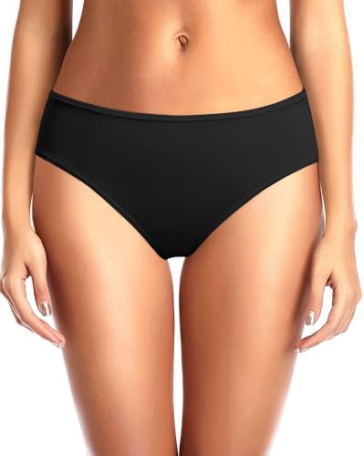 Women Standard Bikini Bottoms Full Coverage Bathing Suit Low Rise