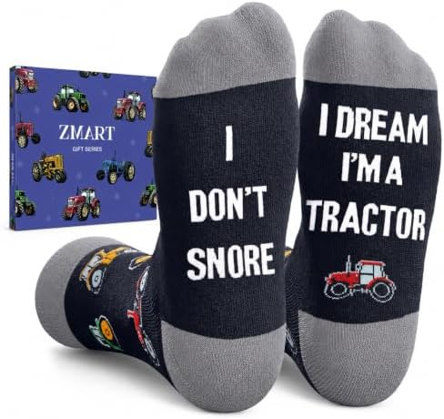 Zmart Tractor Gifts for Men - Tractor Socks, Novelty Farmer Socks